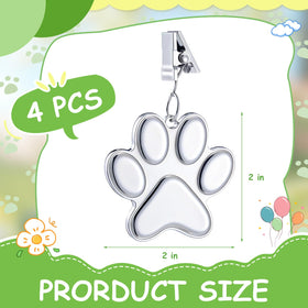 Lounsweer paw print weight with stainless clip keeps flags securely attached