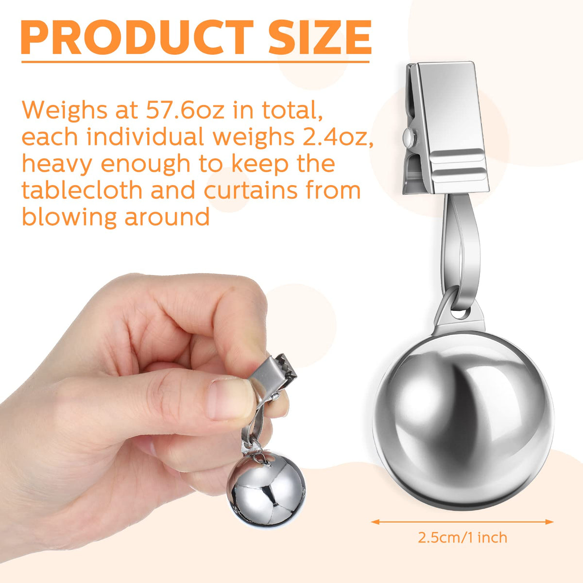 Lounsweer 12-piece pack keeps tablecloth flat during picnics