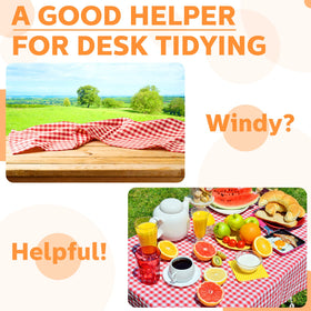 Lounsweer easy clamp-on design prevents tablecloth from blowing away