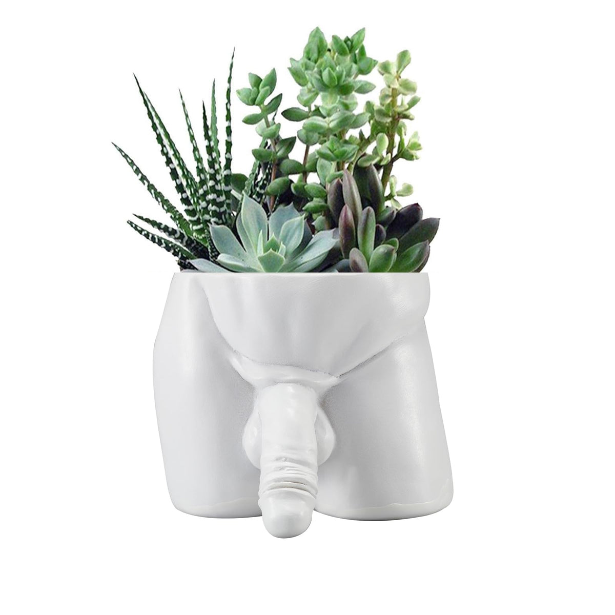 Lourich white vase doubles as storage for brushes or pens.