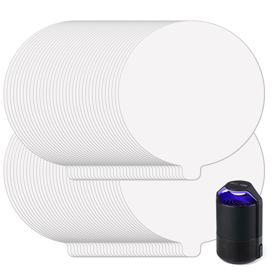 Lousye 72-pack white 4.3-inch rubber plate for indoor traps boosts capture efficiency.