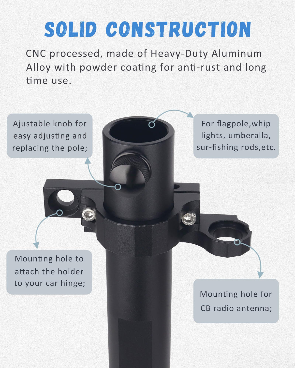 Louzezo easy bolt-on installation saves time during jeep accessories setup.
