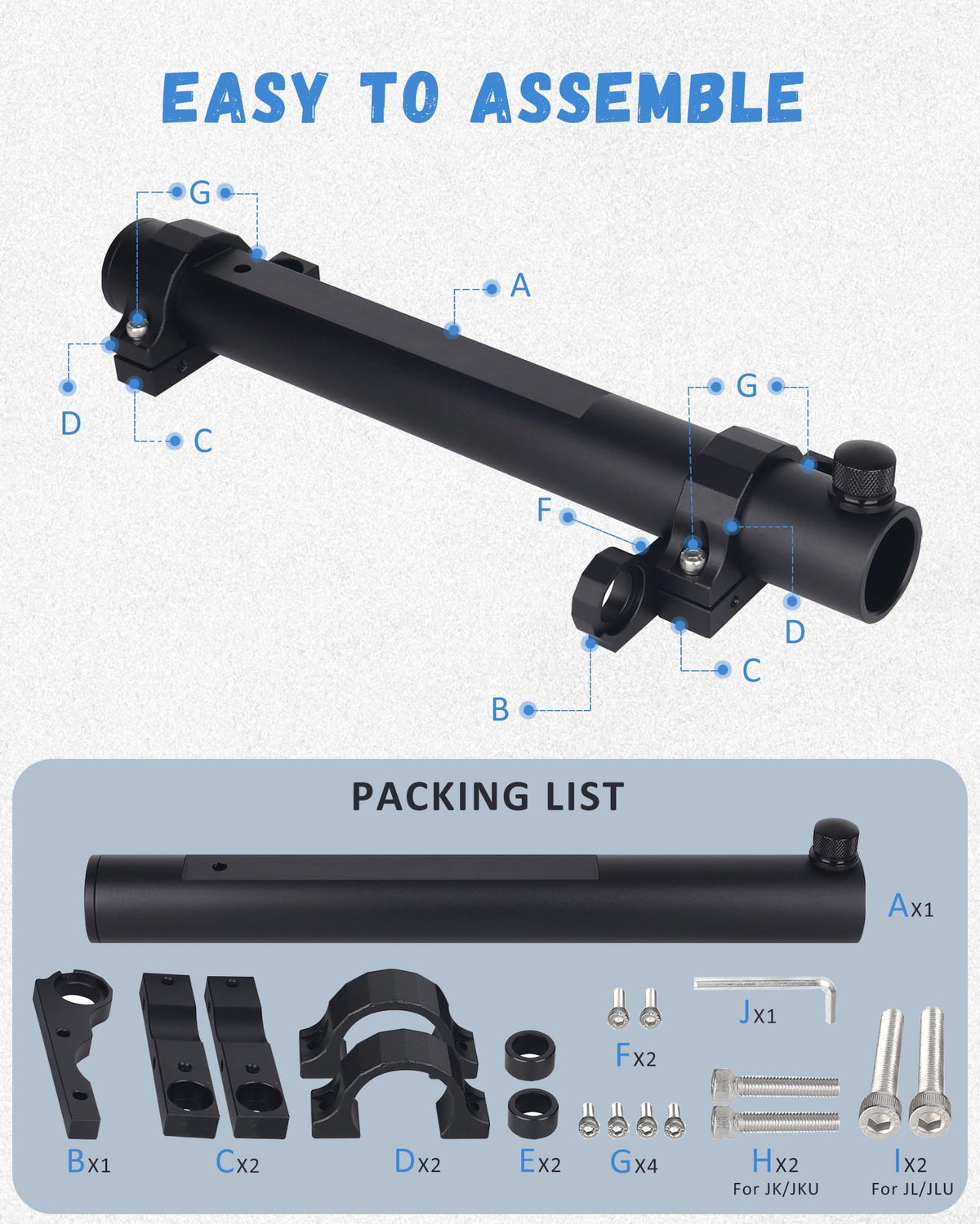 Louzezo multi-function jeep mount supports flag, antenna, umbrella, or rod.