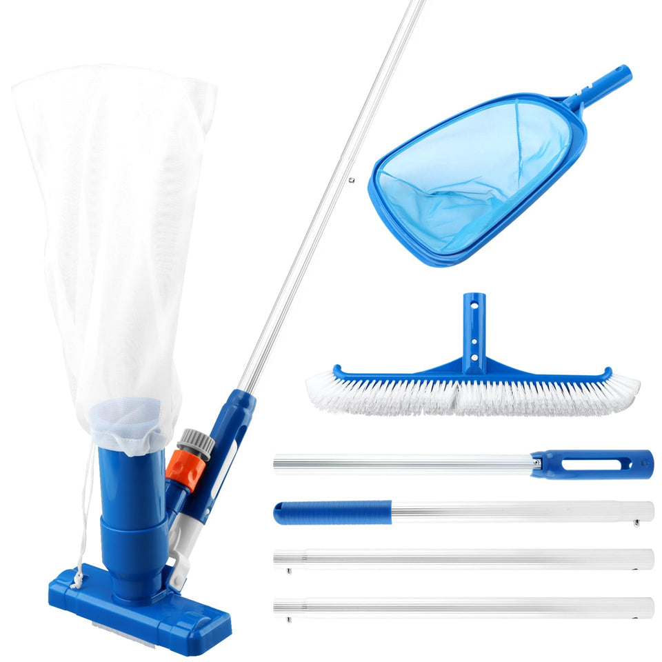 Lovarisse pool poles four-section extend to 61 inches for flexible reach.