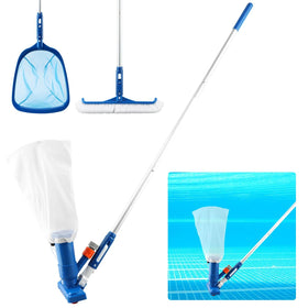 Lovarisse wide pool brush covers large areas quickly for thorough sweeping.