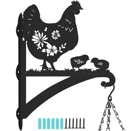 Lovarywow Hen Chicks wall mount bracket for outdoor plant display and sturdy support