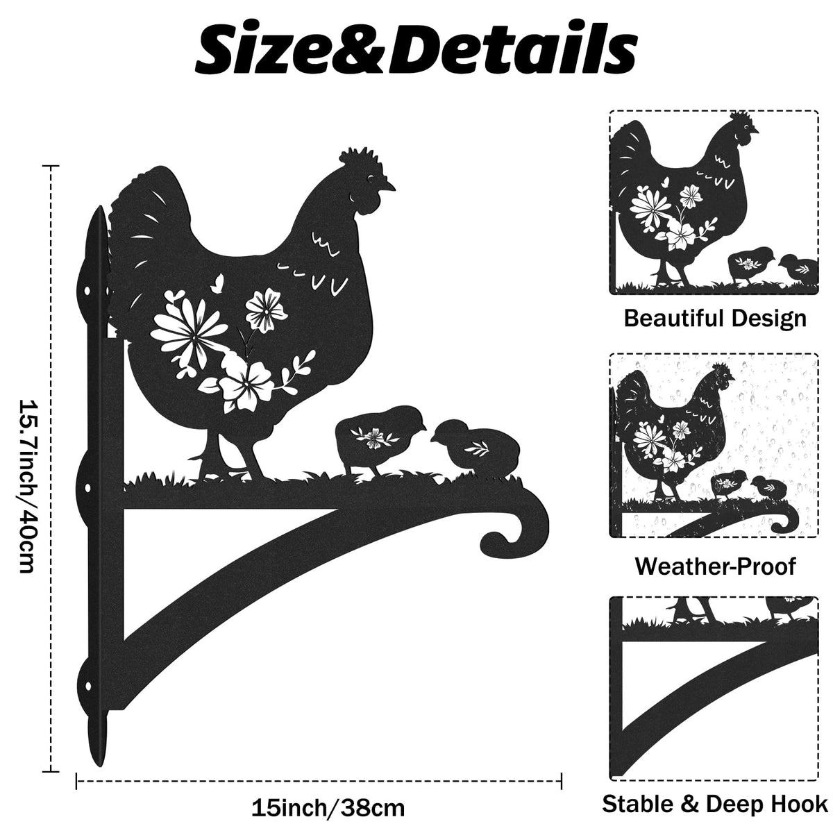 Lovarywow outdoor chicken plant hanger shown on wall for versatile space