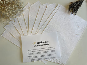 Love Rustic wildflower seed mix inside card supports pollinators.