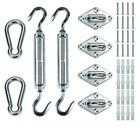 Love Story 8-inch turnbuckle in stainless steel for secure shade sail tension.