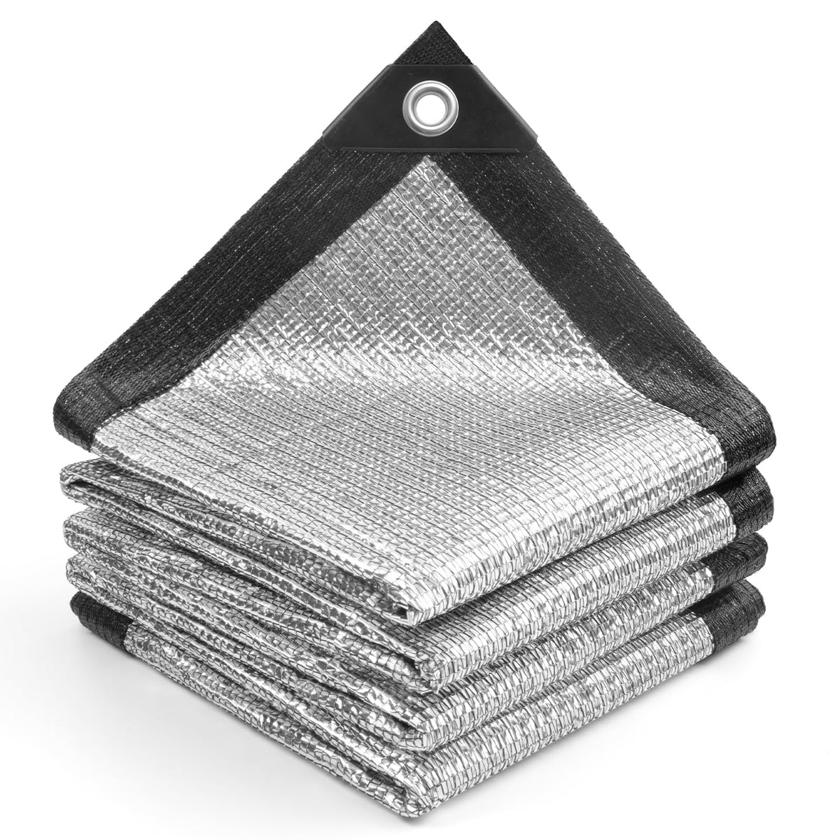 LOVE STORY 99% aluminum shade cloth overview shows reflective surface reducing heat.
