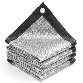 LOVE STORY 99% aluminum shade cloth overview shows reflective surface reducing heat.