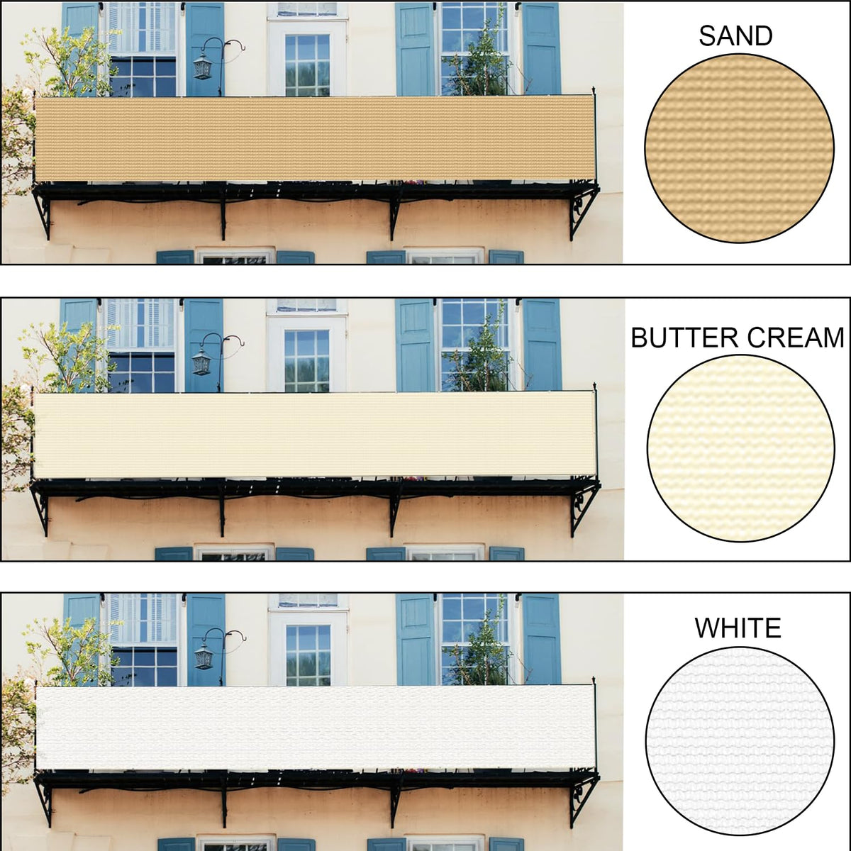 LOVE STORY butter cream color allows light through while providing shade