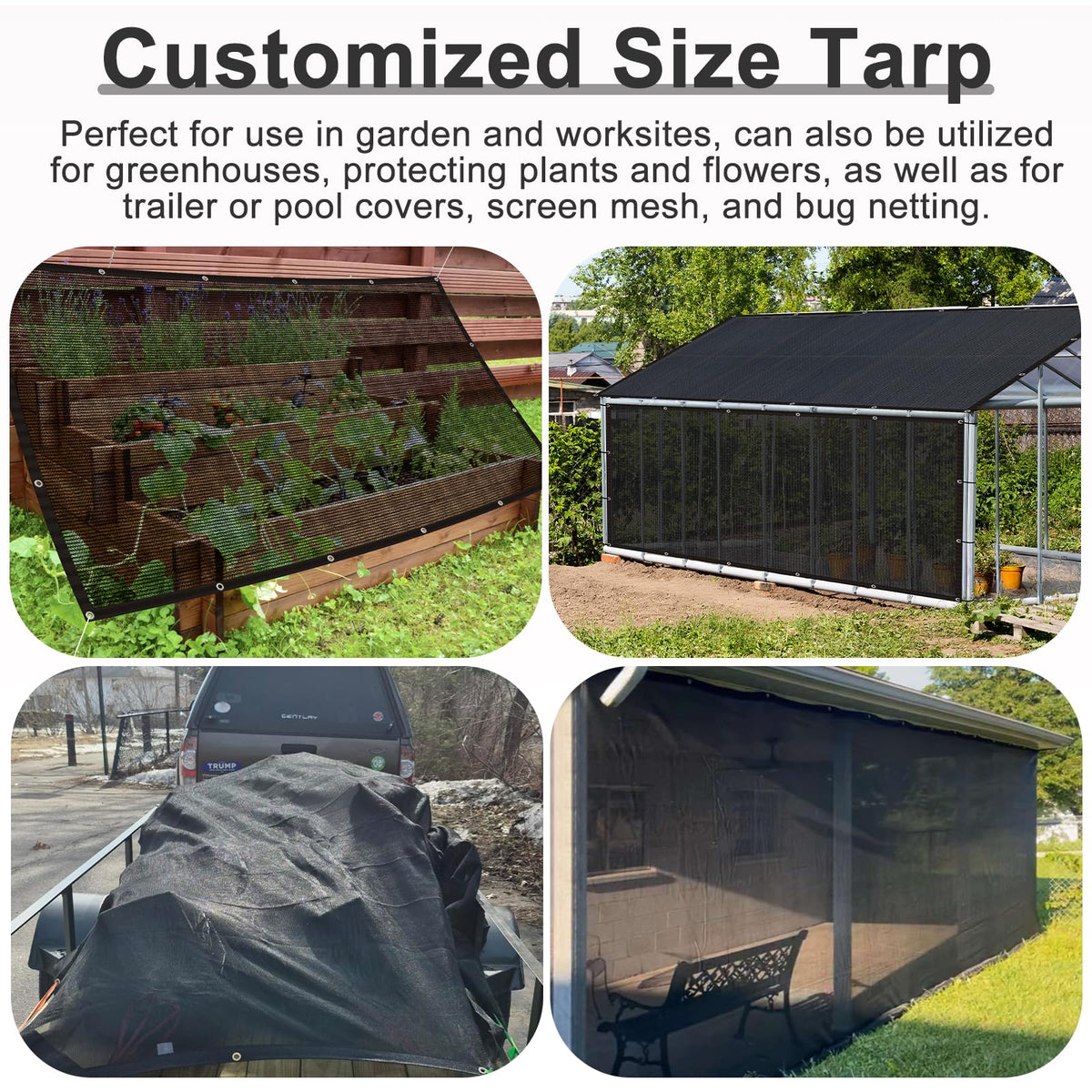 LOVE STORY 10x12 shade cloth adapts to spaces with easy sizing options.