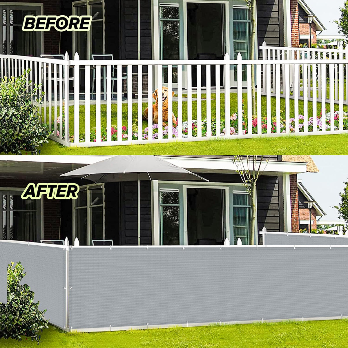 Love Story deck privacy setup, ideal for patios, balconies, and poolside spaces.