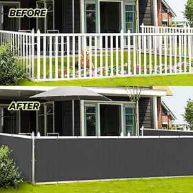 Love Story easy-install privacy screen with included zip ties for quick setup
