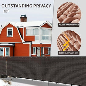 LOVE STORY fence screen with aluminum grommets supports easy tool-free installation
