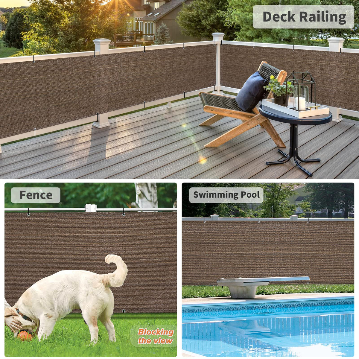 LOVE STORY fence screen provides 85 90 percent shading for outdoor spaces