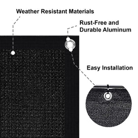 Love Story fence screen features double-stitched edges for enhanced durability