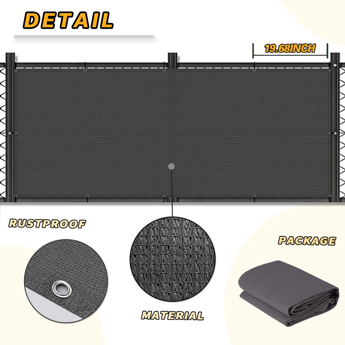 Love Story fence shield in HDPE endures weather for year-round outdoor spaces.