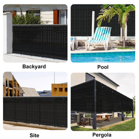 Love Story outdoor screen helps reduce wind and visual distraction