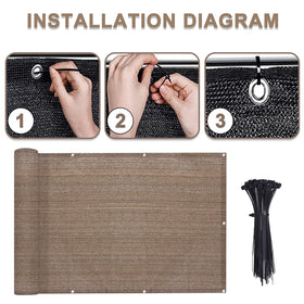 LOVE STORY privacy cover includes zip ties for quick secure attachment