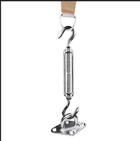 Love Story hardware kit fits rectangle or square sails from deck to patio.