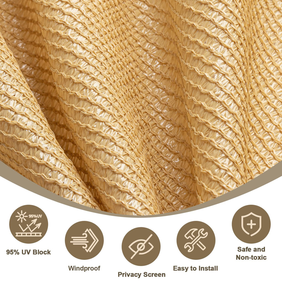 Love Story shade cloth fabric weave provides breathable cooling for hot days