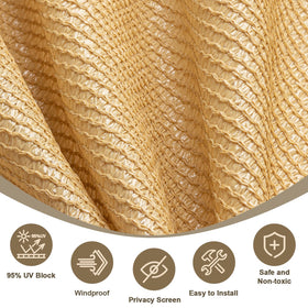 Love Story shade cloth fabric weave provides breathable cooling for hot days
