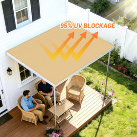 Love Story shade cloth versatile setup under gazebo for privacy
