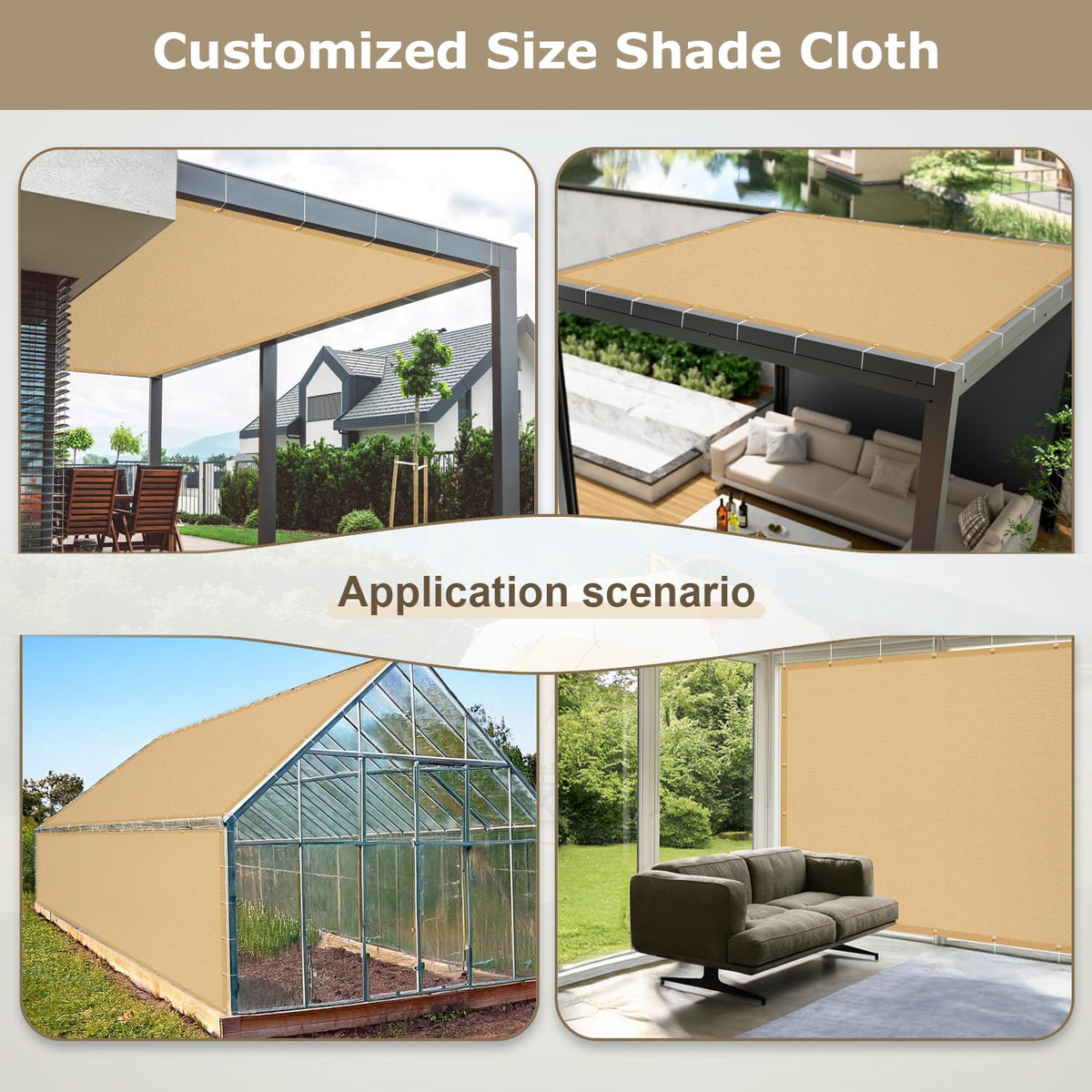 Love Story shade cloth rolled up for compact storage after use