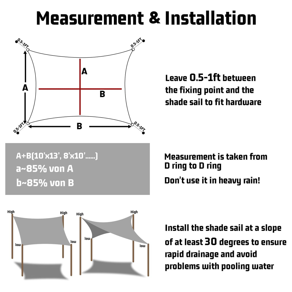 Love Story waterproof shade sail fabric close-up highlights UV protection.