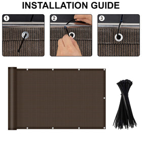 LOVE STORY UV protected HDPE fence cover shields outdoor space from sun