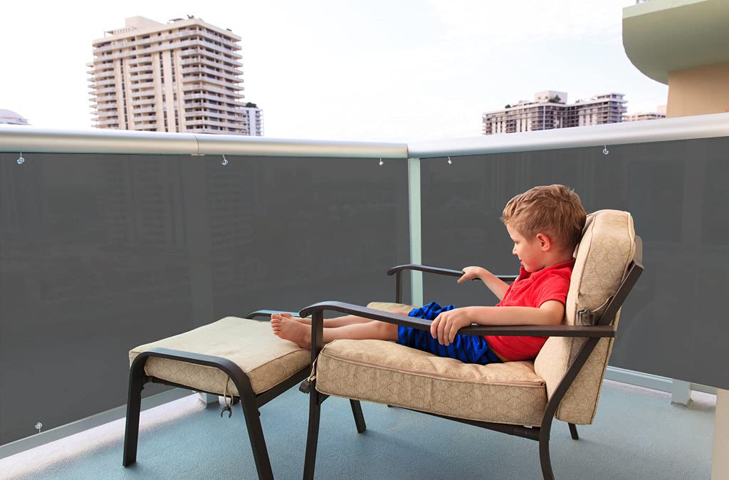 Love Story weather-resistant balcony screen stays durable through all seasons for patio privacy