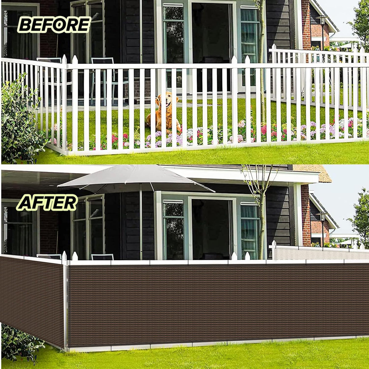 LOVE STORY weather resistant deck shield ready for rain and wind