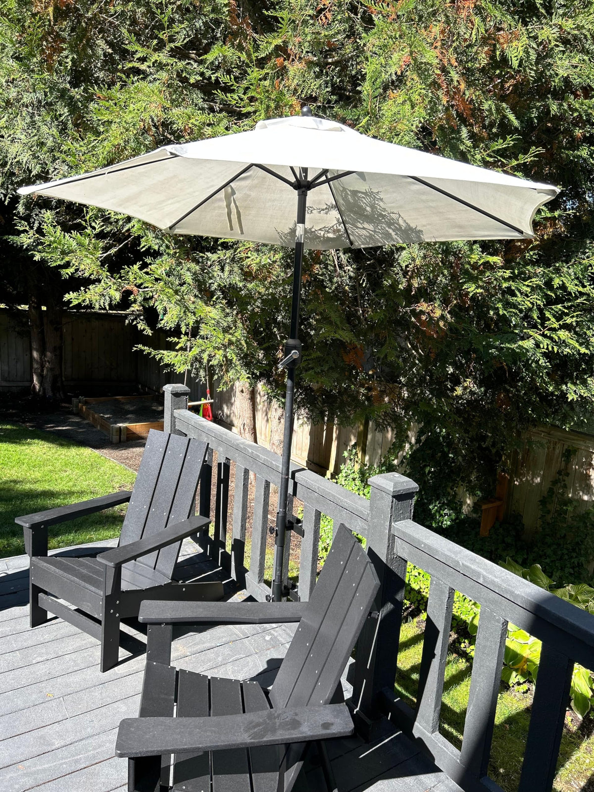 LOVE YOUR DECK powder-coated steel construction resists rust for long-lasting outdoor use