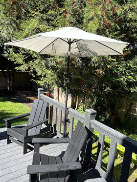 LOVE YOUR DECK powder-coated steel construction resists rust for long-lasting outdoor use