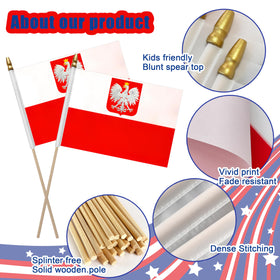LoveVC double-sided Poland flag with vivid colors for displays.