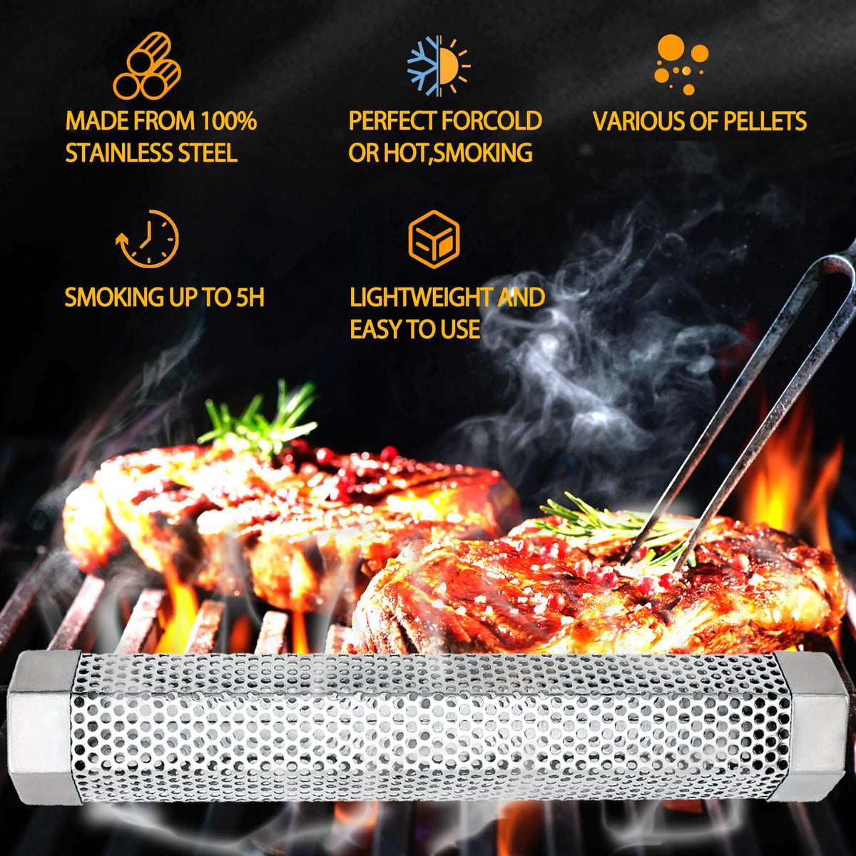 LOVEERCT hooks secure tubes on the grate during smoking.