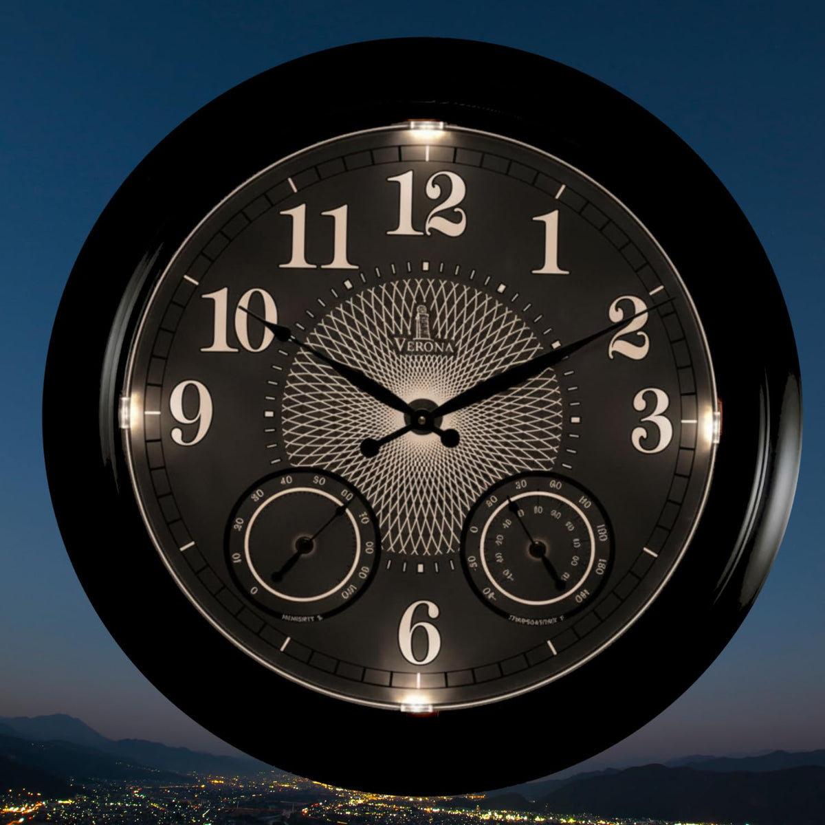 Lovely Home Essentials 24in outdoor clock night illumination enabling clear visibility after dark