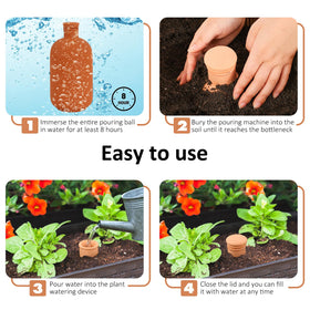 Lovely Ran Ollas pot used in outdoor garden for convenient watering.