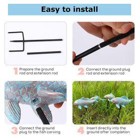 Lovely Ran floor insert garden decor installs without tools for easy placement