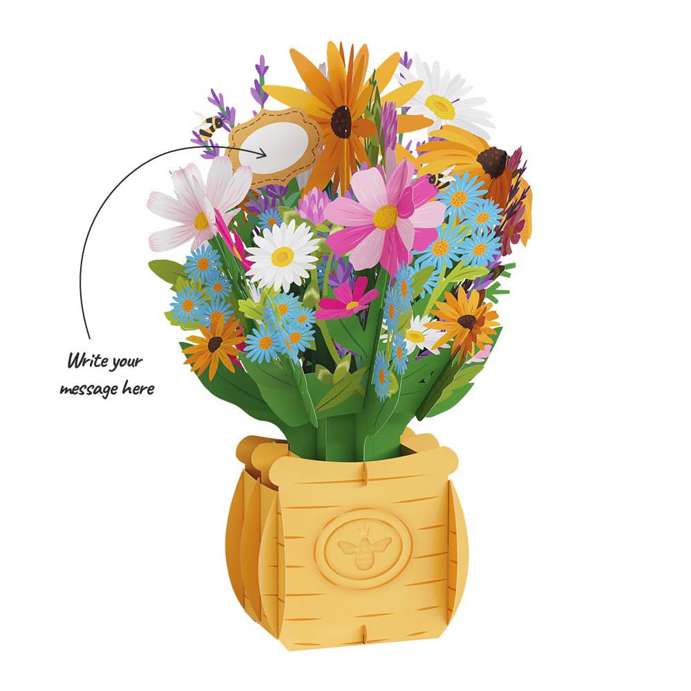 Lovepop 3D pop-up mechanism blooming when opened