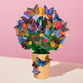 Blank tuck-away note card included with Lovepop bouquet card