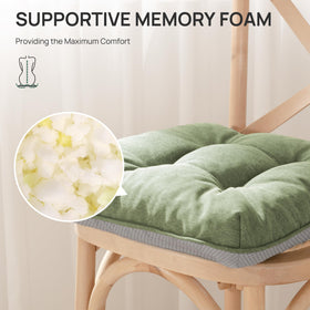 Love's cabin green chair pads, indoor and outdoor dining spaces