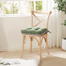 Love's cabin green seat pads for versatile dining, office, or patio use