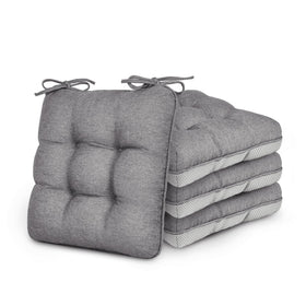 Love's cabin memory foam chair cushions on a chair; plush dining comfort.