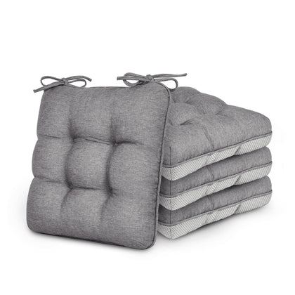 Love's cabin memory foam chair cushions on a chair; plush dining comfort.