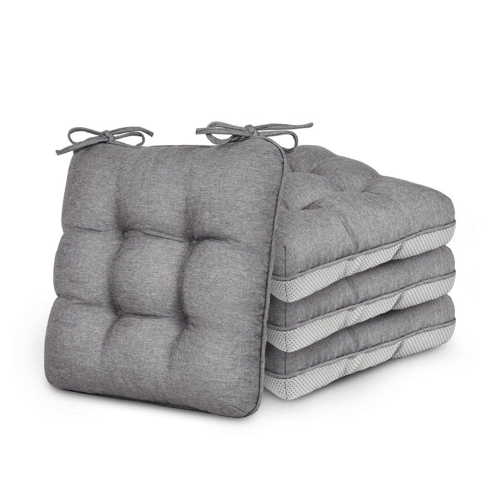 Love's cabin memory foam chair cushions on a chair; plush dining comfort.