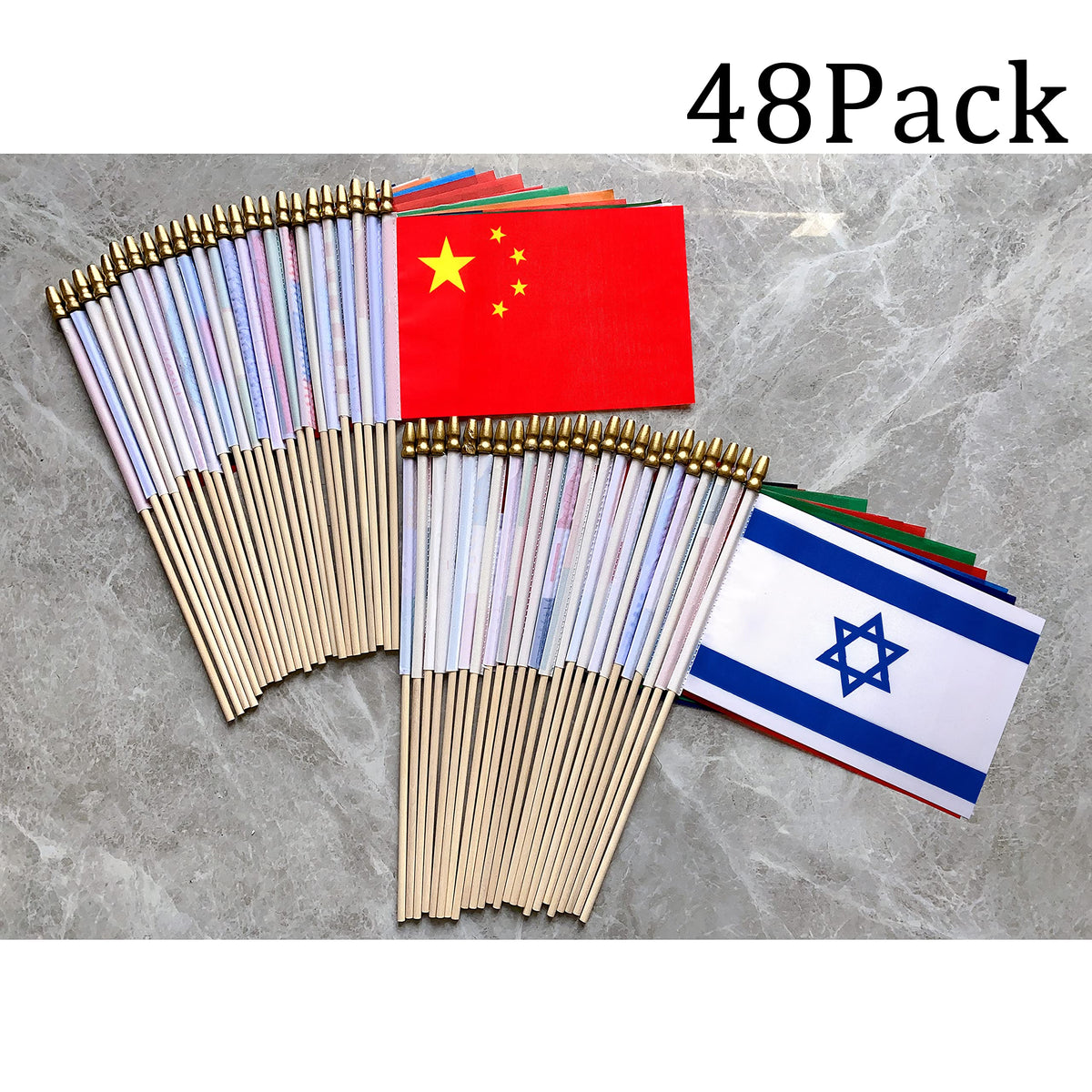 LoveVC desk display of Asia flags for classroom or events