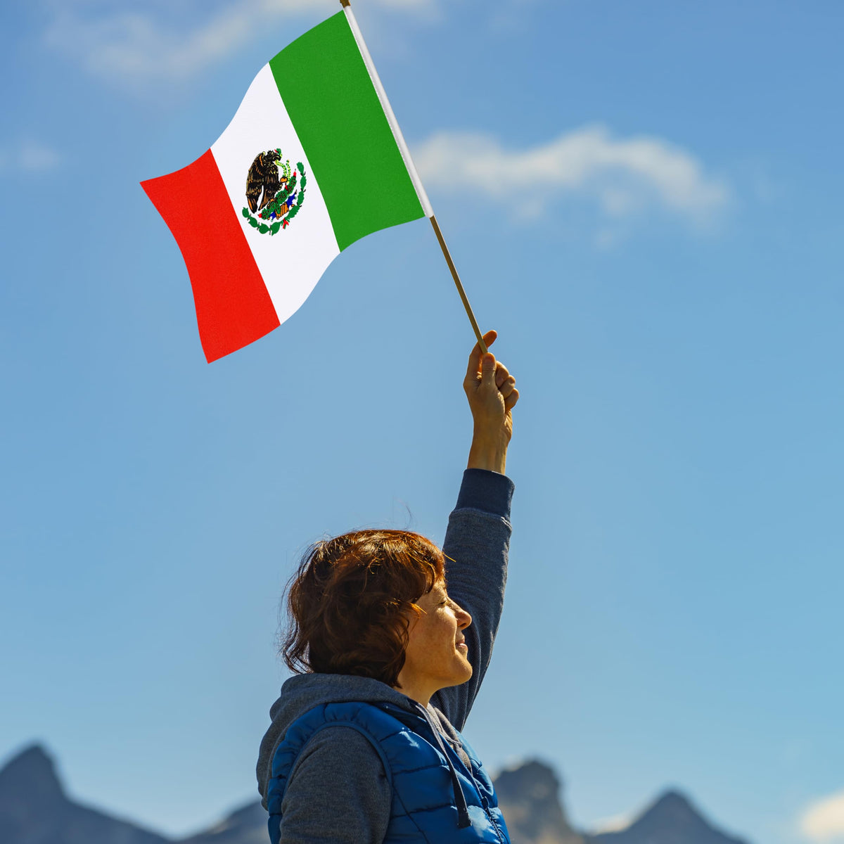 LoveVC Mexico flag desk display set for classrooms and events.